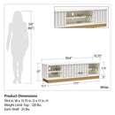 Rene - Scalloped TV Stand For TVs Up To 65" - White by HouseOfZazla