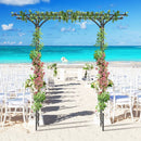 6.8 Feet Garden Arbor with Trellises for Climbing Plant Vine Rose by LJGDeals