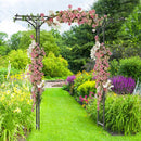 6.8 Feet Garden Arbor with Trellises for Climbing Plant Vine Rose by LJGDeals