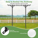 6.8 Feet Garden Arbor with Trellises for Climbing Plant Vine Rose by LJGDeals