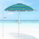 7.2 Feet Portable Outdoor Beach Umbrella with Sand Anchor and Tilt Mechanism by LJGDeals