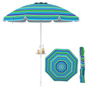 7.2 Feet Portable Outdoor Beach Umbrella with Sand Anchor and Tilt Mechanism by LJGDeals