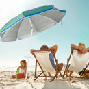 7.2 Feet Portable Outdoor Beach Umbrella with Sand Anchor and Tilt Mechanism by LJGDeals