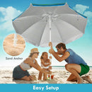 7.2 Feet Portable Outdoor Beach Umbrella with Sand Anchor and Tilt Mechanism by LJGDeals