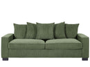 Luxe Sofa With 5 Matching Toss Pillows, Sleek Design, Spacious And Comfortable 3 Seater Couch by HouseOfZazla