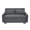 Pull-Out 2 Seat Modern Sleeper Sofa With 2 Throw Pillows And USB Ports by HouseOfZazla