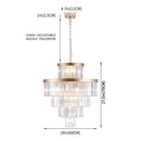Golden Luxury Crystal Chandelier 23.6 Inch
