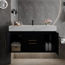 39.4" Wall-Mounted Bathroom Vanity with Sink