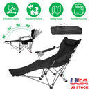 Reclining Camping Chair with Footrest – 4-Position Adjustable