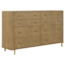 Stevie Sand Wash Natural Cane 4-Piece Eastern King Bedroom Set