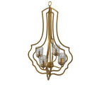 4 - Light Metal Chandelier, Hanging Light Fixture with Adjustable Chain for Kitchen Dining Room Foyer Entryway, Bulb Not Included