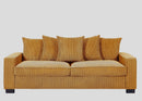 Luxe Sofa With 5 Matching Toss Pillows, Sleek Design, Spacious And Comfortable 3 Seater Couch by HouseOfZazla