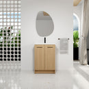 Floating Bathroom Vanity With Sink, Wall Mounted Double Door Storage