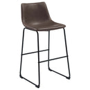 Armless Bar Stool (Set of 2) - Brown by HouseOfZazla