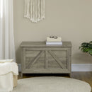 30" Farmhouse Storage Chest, Lift Top Box Organizer with Safety Hinge to Open Up 150 for Bedroom, Entryway, Living Room, Gray