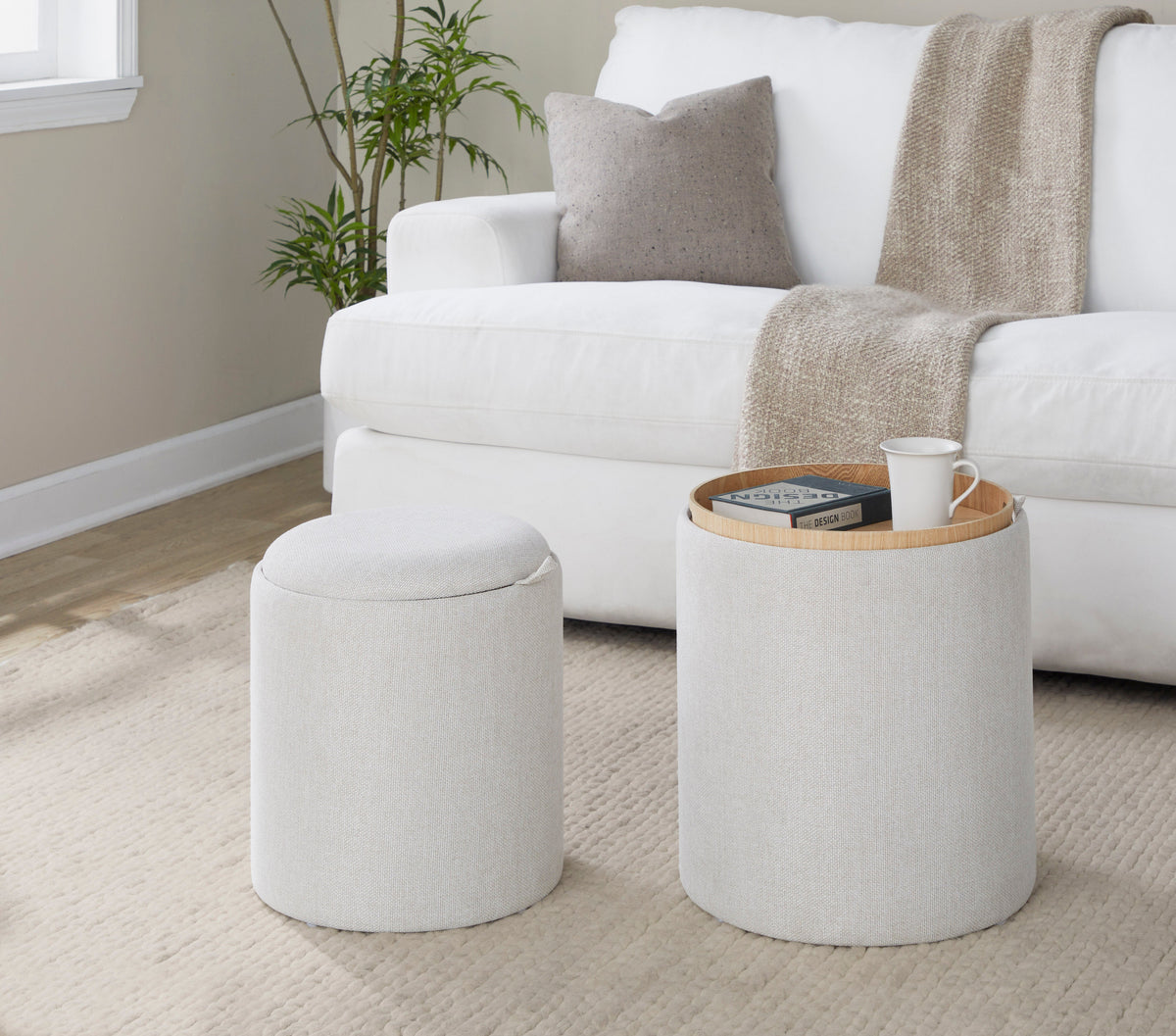 Contemporary Nesting Ottoman Set in, photo 2 of 9