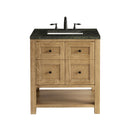 James Martin Breckenridge 30" Single Bathroom Vanity, Light Natural Oak