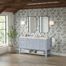 James Martin Breckenridge 60" Double Bathroom Vanity, Serenity Blue