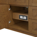 James Martin Laurent 48" Dual Mount Single Bathroom Vanity, Honey Oak