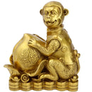 GobekUsa Brass Copper Monkey Cornucopia: Lucky Wealth Feng Shui Home Decoration