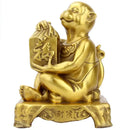 GobekUsa Brass Copper Monkey Cornucopia: Lucky Wealth Feng Shui Home Decoration