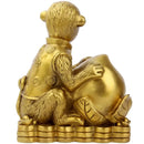 GobekUsa Brass Copper Monkey Cornucopia: Lucky Wealth Feng Shui Home Decoration