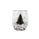 Festive christmas tree double wall glass mug kitchen decor by Decorbites