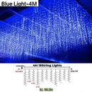 Festive golden led string lights outdoor garden decor by Decorbites