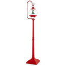 68 Inch Festive Musical Christmas Street Lamp Post with Snow Globe Lantern-Red by LJGDeals