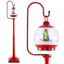 68 Inch Festive Musical Christmas Street Lamp Post with Snow Globe Lantern-Red by LJGDeals