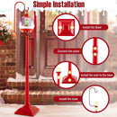68 Inch Festive Musical Christmas Street Lamp Post with Snow Globe Lantern-Red by LJGDeals