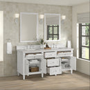 James Martin Lorelai 72" Double Bathroom Vanity, Bright White