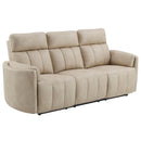 Elison - Motion Sofa - Dark Beige Polish Microfiber by Unique Piece Furniture