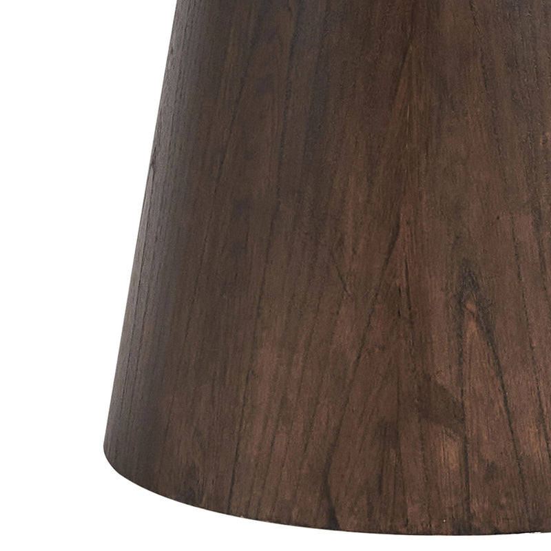 47.24'' Round Modern Style MDF Wood Dining Table for Kitchen, Living Room, Cafe, Stylish Leisure Desk with Sturdy Cylindrical Base, for Small Spaces, Apartment,Brown