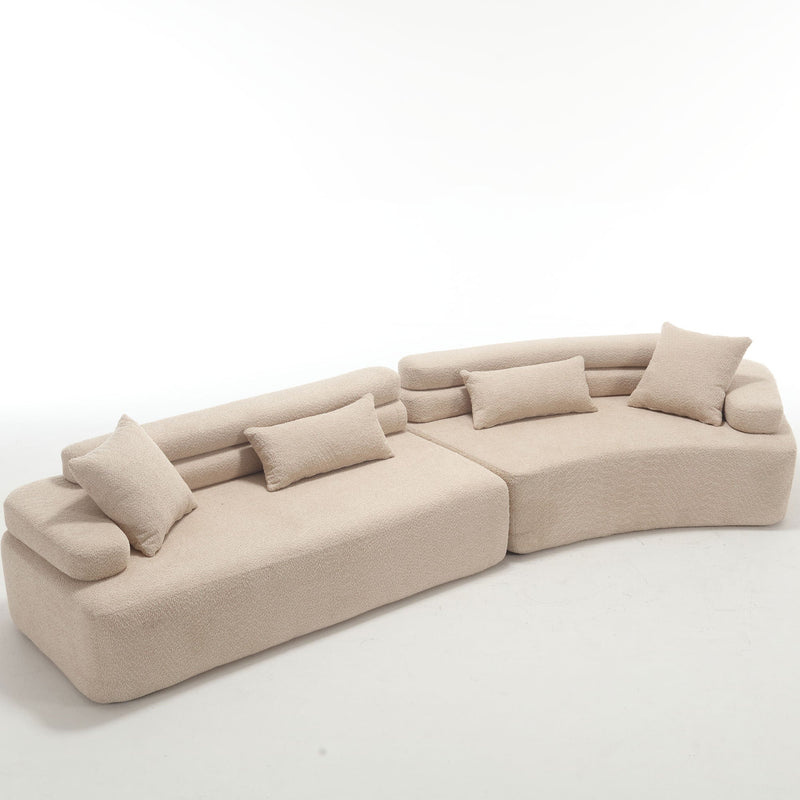 Walker Edison | Boucle Modular Sleek Sofa