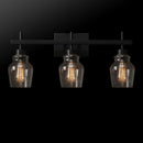 Bunbury 5-Piece "All-in-One" Bathroom Set, Matte Black, 3-Light Vanity Light Combo by LampsUSA