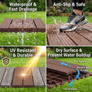 Plastic Interlocking Deck Tiles, 44 Pack 12"x12"