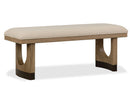 Tristan - Upholstered Backless Bench With U-Shaped Legs - Swiss Coffee by Unique Piece Furniture