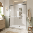 50-54" W x 72" H Framed Double Sliding Shower Door by HouseOfZazla