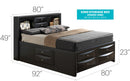 Modern Design Storage Bed With Bookcase Headboard by HouseOfZazla
