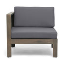 ALCOVE LSHAPE SOFA SET, DARK GREY