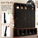 U-Can Farmhouse Entryway Storage Cabinet Coat Closet