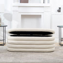 Fuji - Upholstered Oval Storage Bench by HouseOfZazla