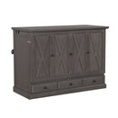 Solid Pine Murphy Bed Chest Cube Cabinet Bed With Charging Station And Large Storage Drawer For Home Office Or Small Room by HouseOfZazla