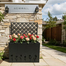 Tall Metal Planter Raised Garden Bed with Trellis by HouseOfZazla