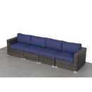 Luxurious Wicker Patio Sectional With Weather Resistant Sunbrella Cushions by HouseOfZazla