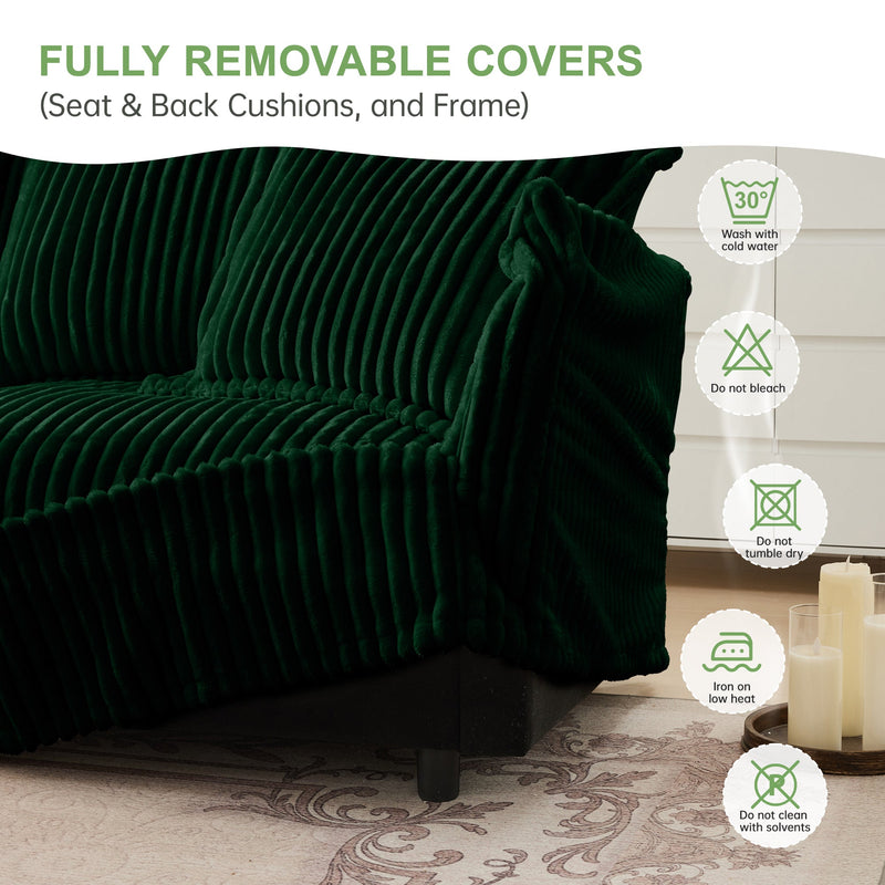 Slipcovered U Shape Sectional Sofa, photo 8 of 10