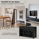 U_Style 55" Sliding Barn Door Sideboard Buffet Cabinet