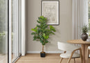 47" Tall Artificial Fiddle Tree Indoor Faux Plant by HouseOfZazla