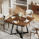 Square Dining Compact Kitchen Table - Brown / Black by HouseOfZazla